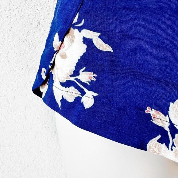 Vintage Y2K Blue Pink Mid Rise Floral Woven Summer Casual Shorts Size XS/S - Picture 7 of 7